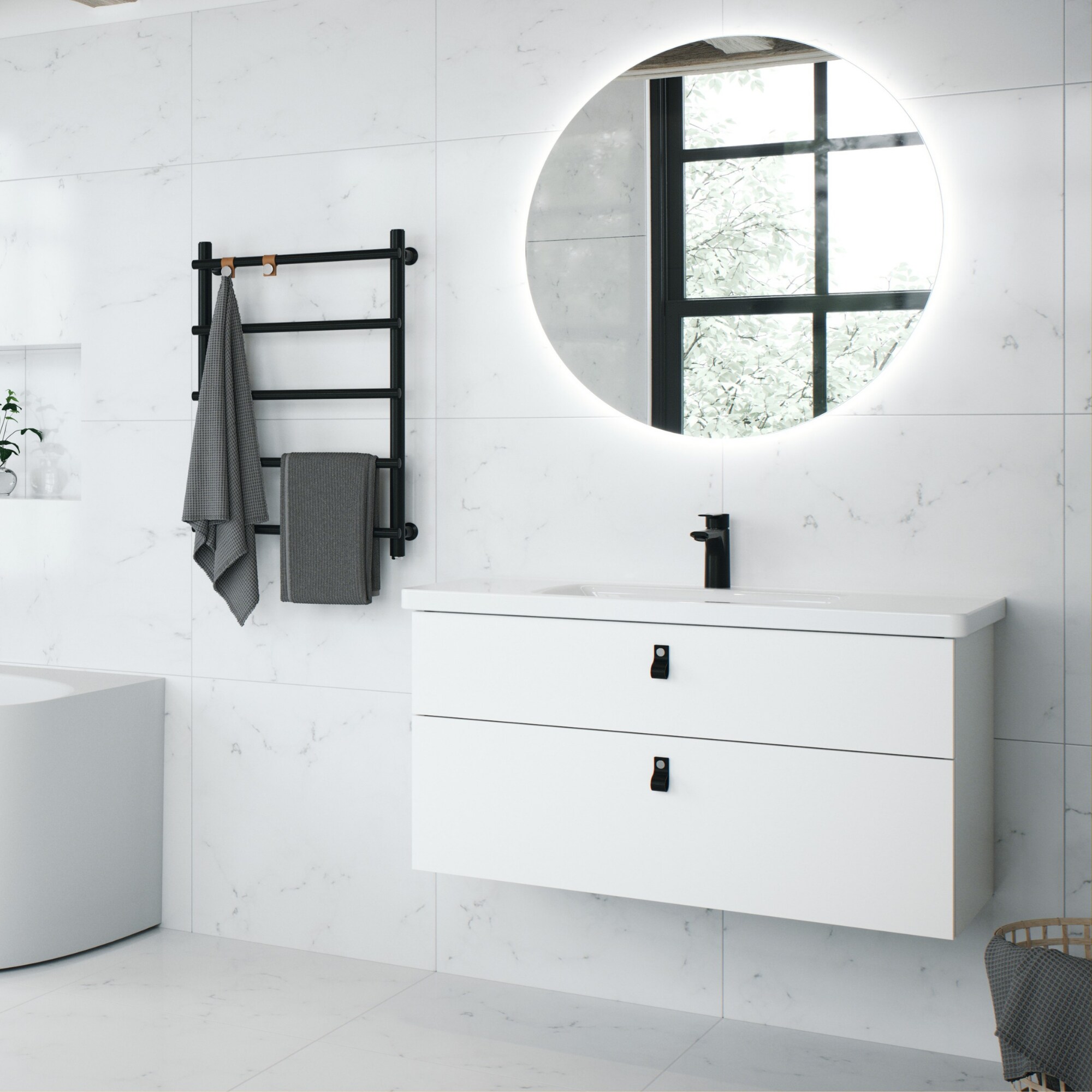 LED-spegel Nora